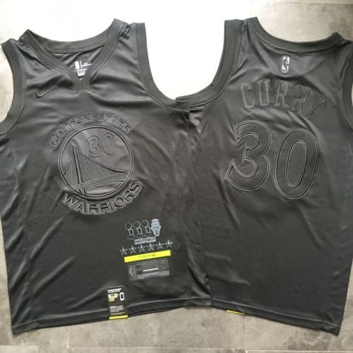 Warriors Currry #30 MVP Black Top Quality Dense Embroidery NBA Jersey