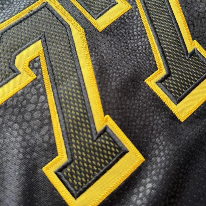 Lakers Dončić #77 Black Snake Pattern Top Quality Dense Embroidery NBA Jersey