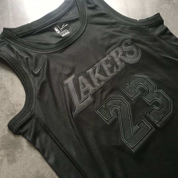 Lakers Lebron James #23 MVP Black Top Quality Dense Embroidery NBA Jersey