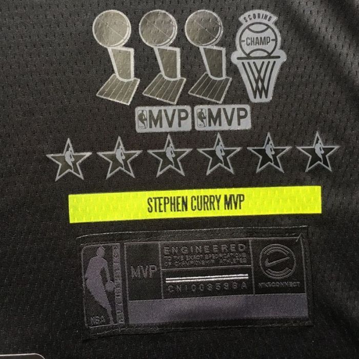 Warriors Currry #30 MVP Black Top Quality Dense Embroidery NBA Jersey