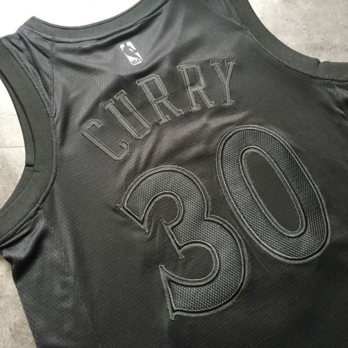 Warriors Currry #30 MVP Black Top Quality Dense Embroidery NBA Jersey