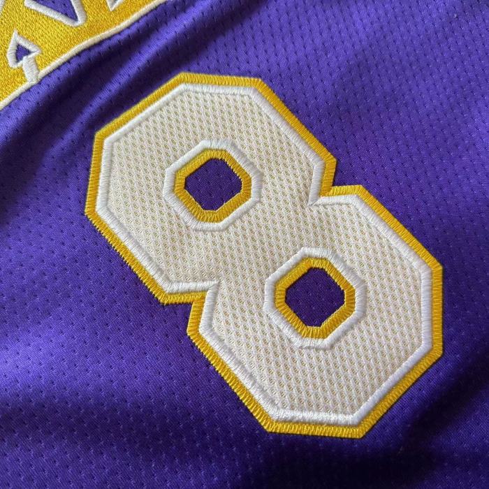 2000-2001 Lakers Bryant #8 purple Top Quality Dense Embroidery NBA Jersey