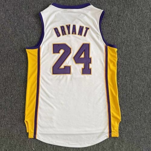 2009-2010 Lakers Bryant #24 White Top Quality Dense Embroidery NBA Jersey