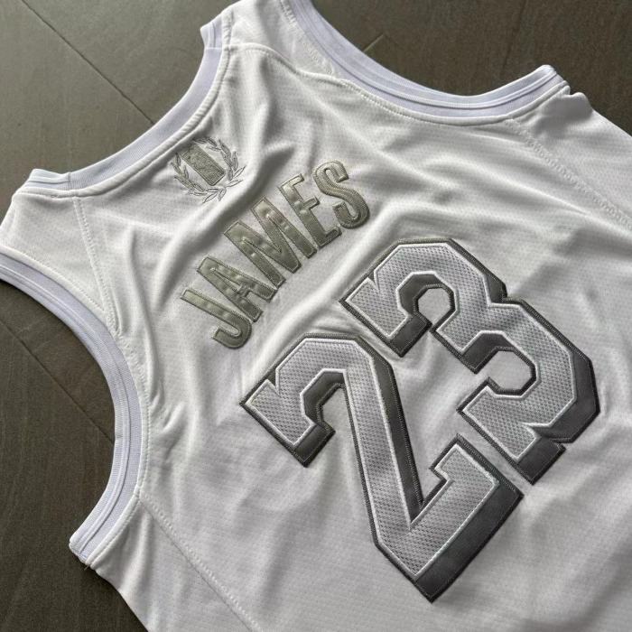 Lakers Lebron James #23 MVP Top Quality Dense Embroidery NBA Jersey