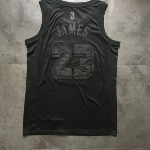 Lakers Lebron James #23 MVP Black Top Quality Dense Embroidery NBA Jersey
