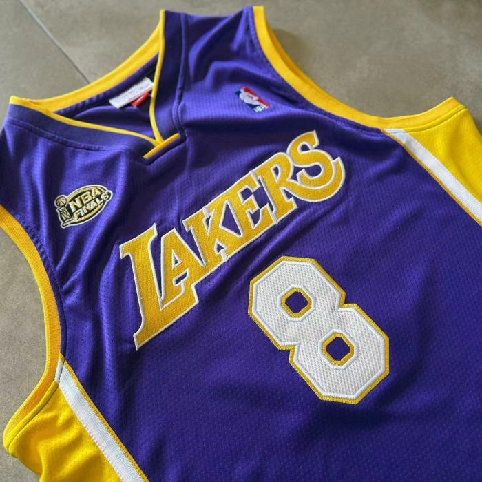 2000-2001 Lakers Bryant #8 purple Top Quality Dense Embroidery NBA Jersey