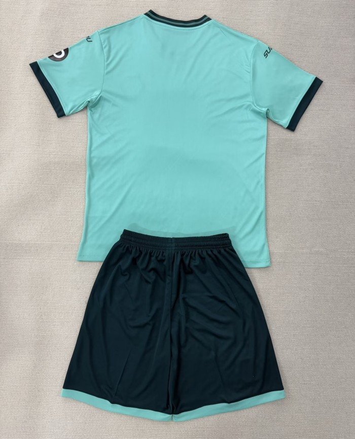 25-26 Wolves Away Kids Soccer Jersey