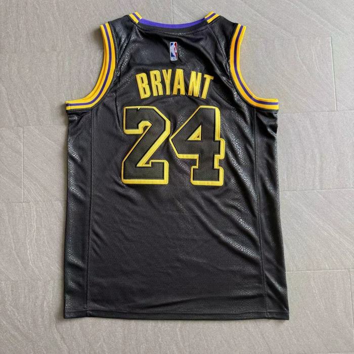 Lakers Bryant #8 & #24 Black Snake Top Quality Dense Embroidery NBA Jersey