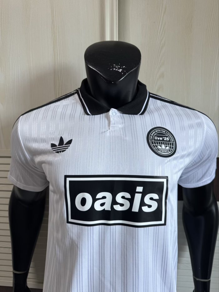2025 AD Oasis Joint Edition #25 White Black Player Version Polo Short Sleeve