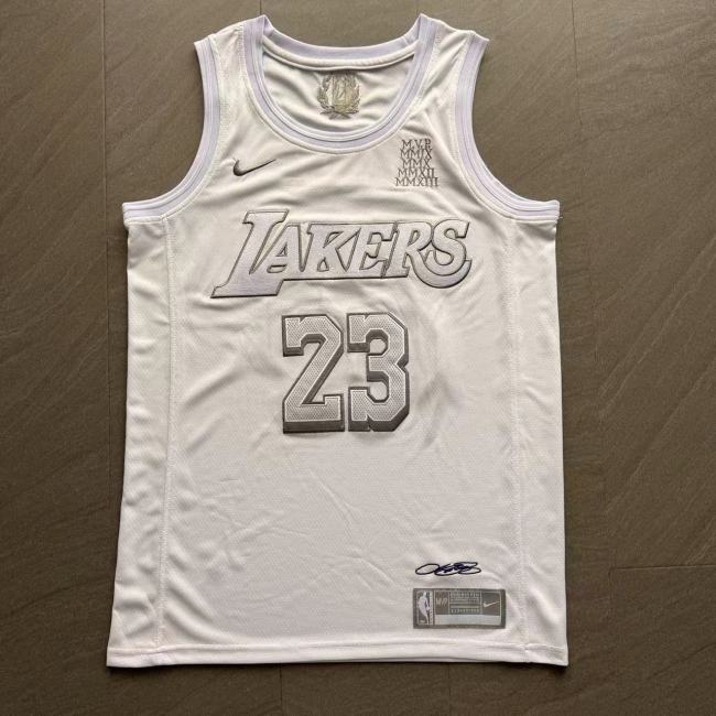 Lakers Lebron James #23 MVP Top Quality Dense Embroidery NBA Jersey