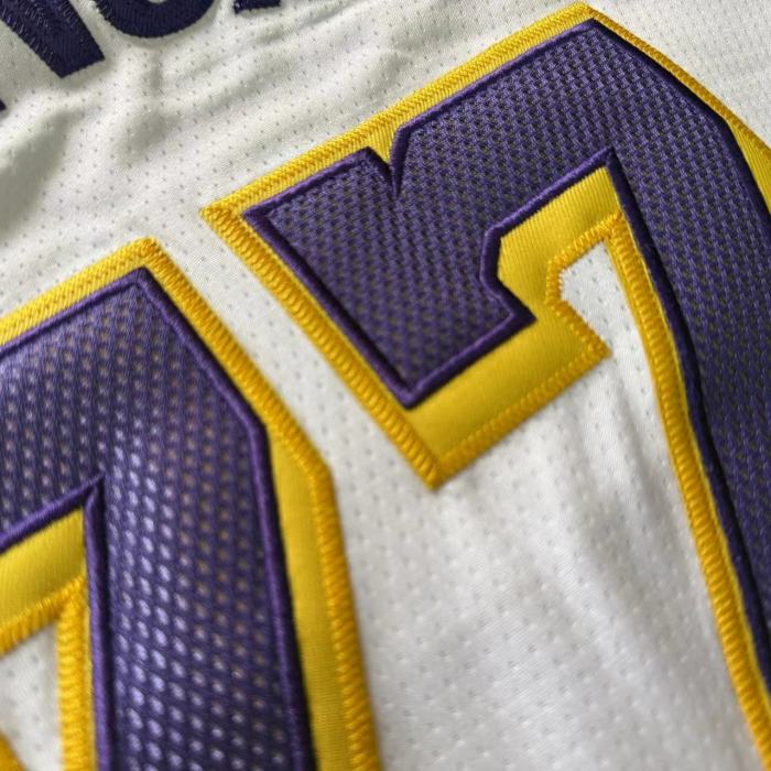2025 Lakers Dončić #77 White Top Quality Dense Embroidery NBA Jersey