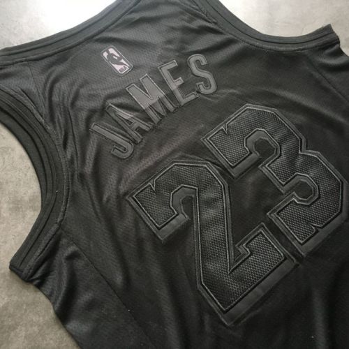 Lakers Lebron James #23 MVP Black Top Quality Dense Embroidery NBA Jersey