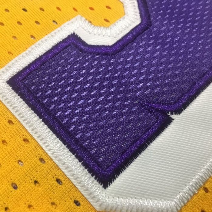 1998-1999 Lakers Rodman #77 Yellow Retro Top Quality Dense Embroidery NBA Jersey