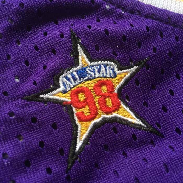 1998 All Strat Lakers Bryant #8 Purple Top Quality Dense Embroidery NBA Jersey
