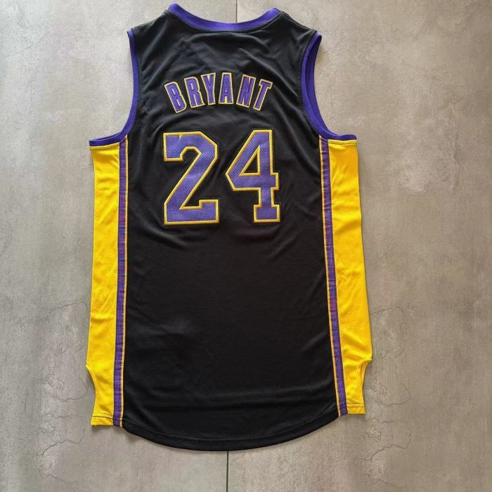 2014-2015 Lakers Bryant #24 Black Top Quality Dense Embroidery NBA Jersey