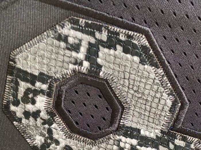 1996-1997 Lakers Bryant #8 Black Leather Snakeskin Retro Top Quality Dense Embroidery NBA Jersey