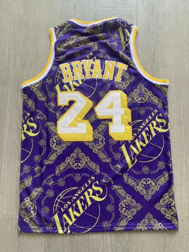 2007-2008 Lakers Bryant #24 Special EditionTop Quality Dense Embroidery NBA Jersey