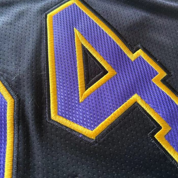 2014-2015 Lakers Bryant #24 Black Top Quality Dense Embroidery NBA Jersey
