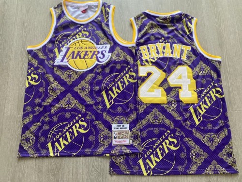 2007-2008 Lakers Bryant #24 Special EditionTop Quality Dense Embroidery NBA Jersey