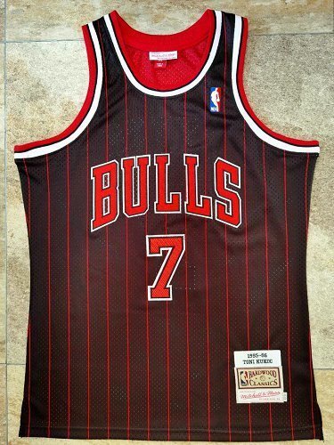 1995-1996 NBA Bulls Kukoc #7 Retro Top Quality Dense Embroidery Jersey