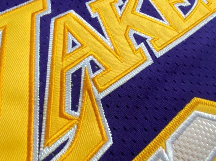 1996-1997 Lakers O'Neal #34 Purple Retro Top Quality Dense Embroidery NBA Jersey
