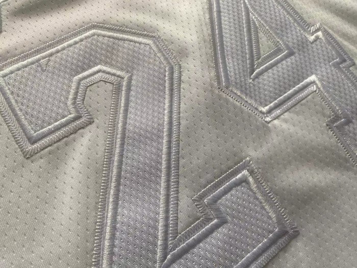 Lakers Bryant #24 White Retro Top Quality Dense Embroidery NBA Jersey