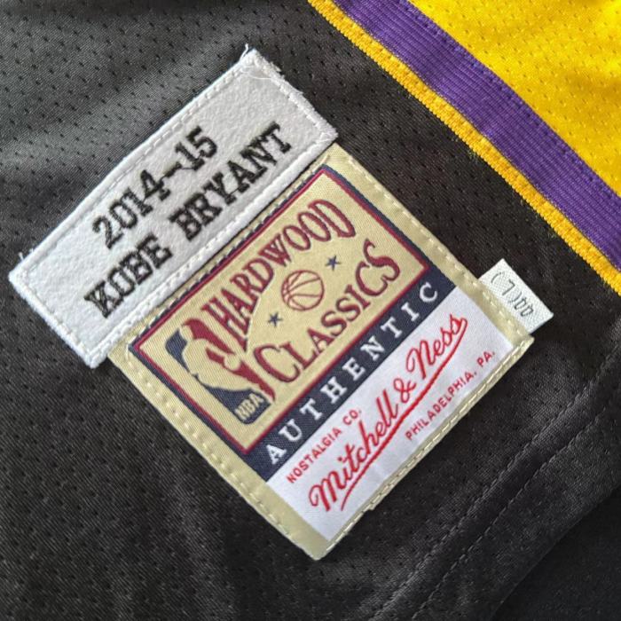 2014-2015 Lakers Bryant #24 Black Top Quality Dense Embroidery NBA Jersey
