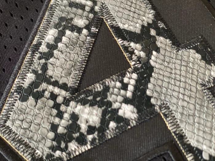 2007-2008 Lakers Bryant #24 Black Leather Snakeskin Retro Top Quality Dense Embroidery NBA Jersey