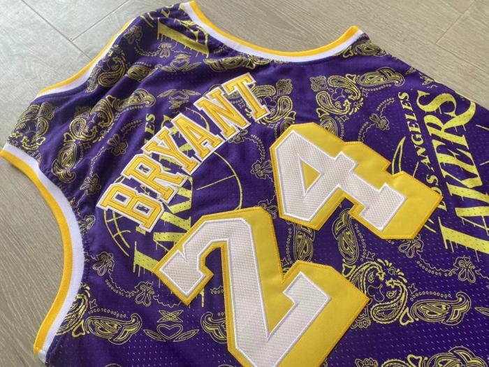 2007-2008 Lakers Bryant #24 Special EditionTop Quality Dense Embroidery NBA Jersey