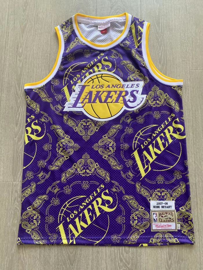 2007-2008 Lakers Bryant #24 Special EditionTop Quality Dense Embroidery NBA Jersey