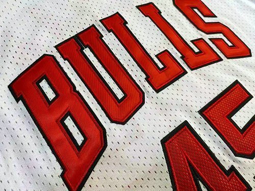 1994-1995 NBA Bulls Jordan#45 Retro White Top Quality Dense Embroidery Jersey