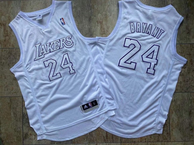 Lakers Bryant #24 Christmas White Top Quality Dense Embroidery NBA Jersey
