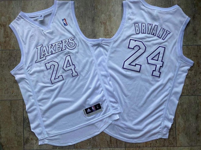 Lakers Bryant #24 Christmas White Top Quality Dense Embroidery NBA Jersey