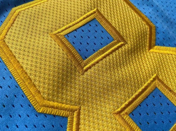 2001-2002 Lakers MOLS Bryant #8 Blue Retro Top Quality Dense Embroidery NBA Jersey