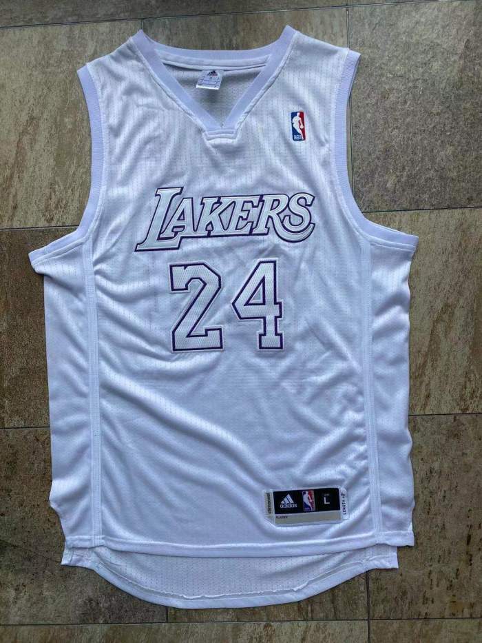 Lakers Bryant #24 Christmas White Top Quality Dense Embroidery NBA Jersey
