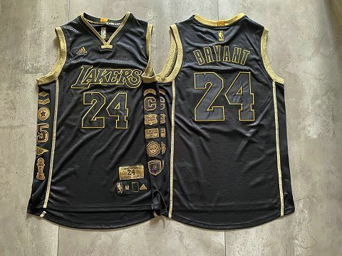 NBA Lakers Bryant #24 Retirement Commemorative Edition Top Quality Dense Embroidery Jersey