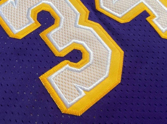 1996-1997 Lakers O'Neal #34 Purple Retro Top Quality Dense Embroidery NBA Jersey