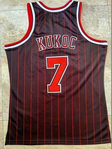 1995-1996 NBA Bulls Kukoc #7 Retro Top Quality Dense Embroidery Jersey