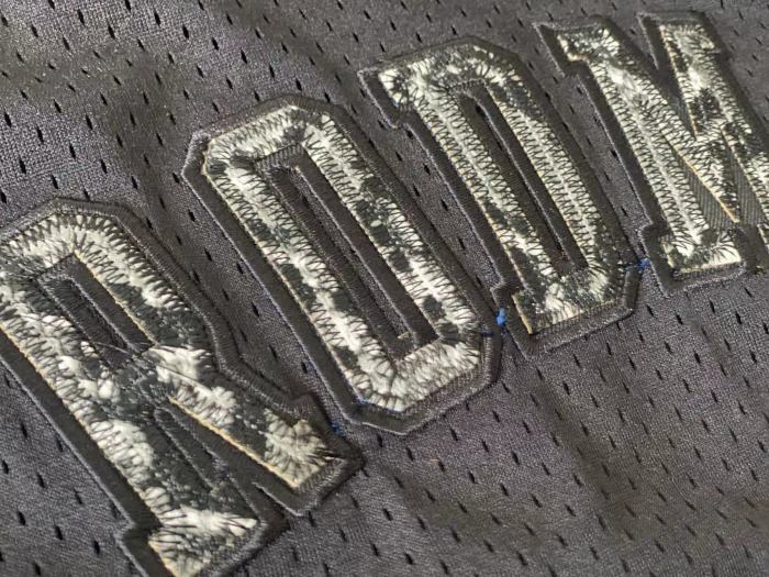 1997-1998 NBA Bulls Rodman #91 Black Snake Skin Pattern Top Quality Dense Embroidery Jersey