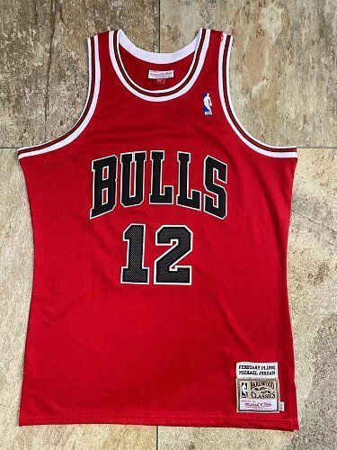 1990 NBA Bulls Jordan #12 Retro Top Quality Dense Embroidery Jersey
