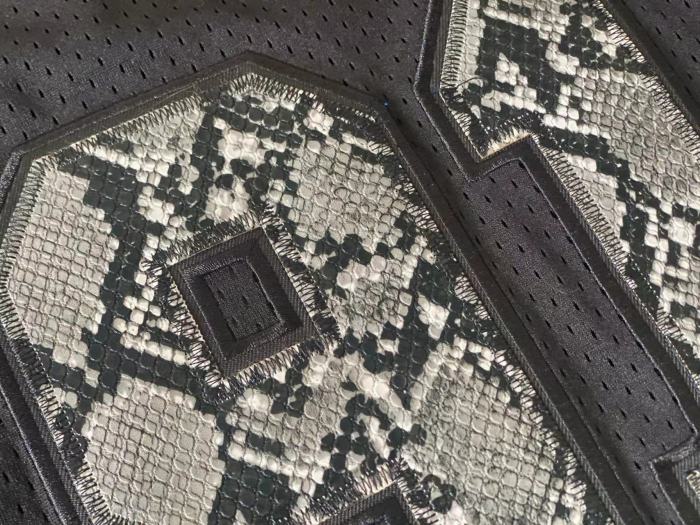 1997-1998 NBA Bulls Rodman #91 Black Snake Skin Pattern Top Quality Dense Embroidery Jersey