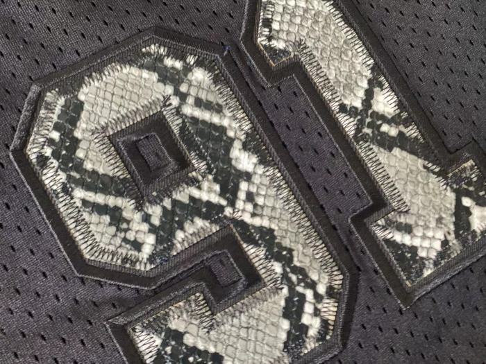 1997-1998 NBA Bulls Rodman #91 Black Snake Skin Pattern Top Quality Dense Embroidery Jersey
