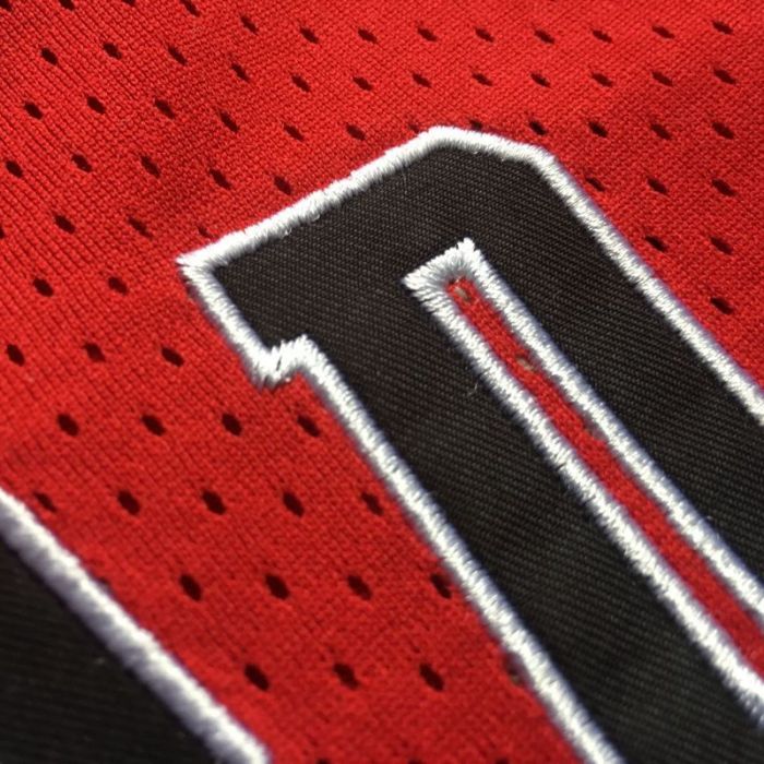 1996-1997 NBA Bulls Jordan#23 Red Retro White Top Quality Dense Embroidery Jersey