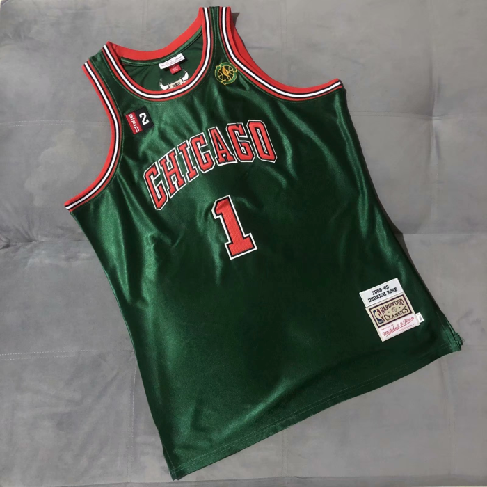2008-2009 NBA Bulls Rose #1 Retro Top Quality Dense Embroidery Jersey