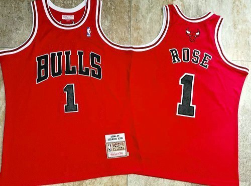 2008-2009 NBA Bulls Rose #1 Retro Top Quality Dense Embroidery Jersey