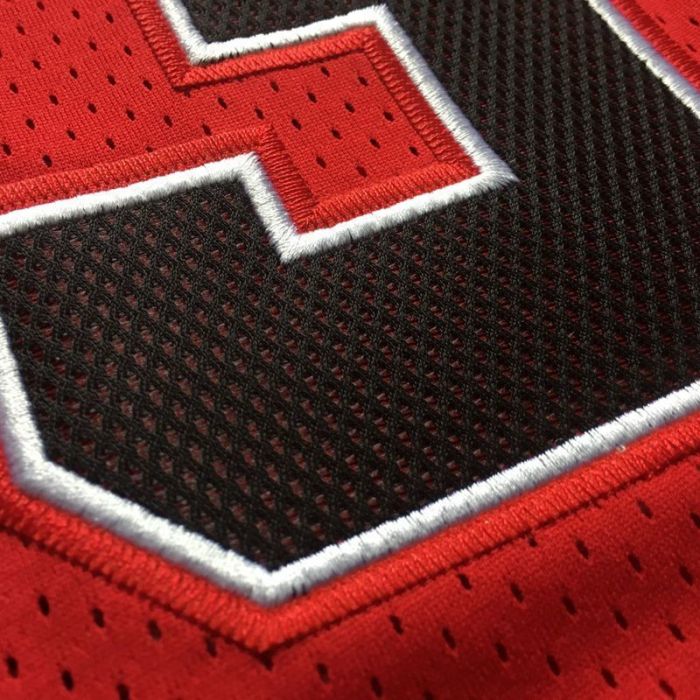 1996-1997 NBA Bulls Jordan#23 Red Retro White Top Quality Dense Embroidery Jersey