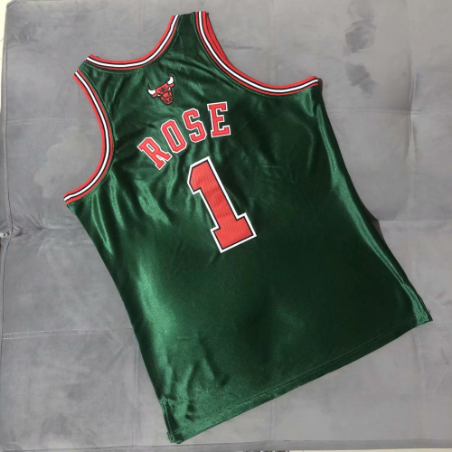 2008-2009 NBA Bulls Rose #1 Retro Top Quality Dense Embroidery Jersey