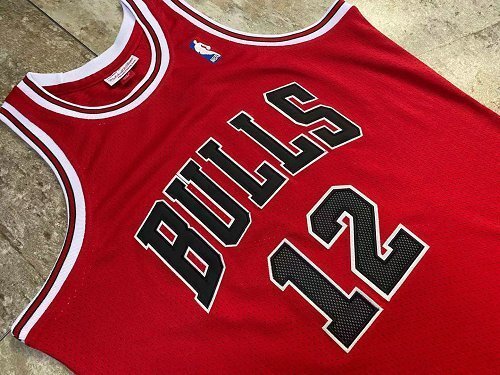 1990 NBA Bulls Jordan #12 Retro Top Quality Dense Embroidery Jersey