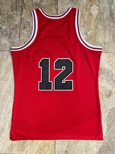 1990 NBA Bulls Jordan #12 Retro Top Quality Dense Embroidery Jersey