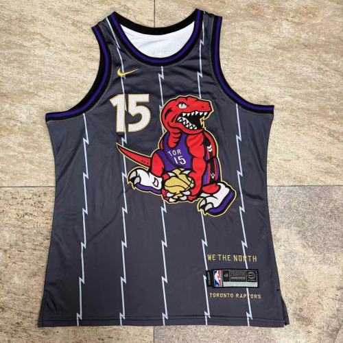 M&N Raptors Carter #15 City Edition Top Quality Dense Embroidery NBA Jersey